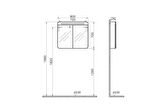 VitrA Sento 65889 Aydınlatmalı Dolaplı Ayna, 80 cm, Mat Fiyord Yeşili